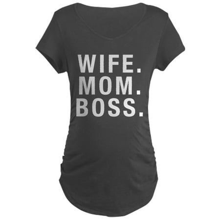 CafePress - Wife Mom Boss Maternity Dark T Shirt - Maternity Dark T-Shirt