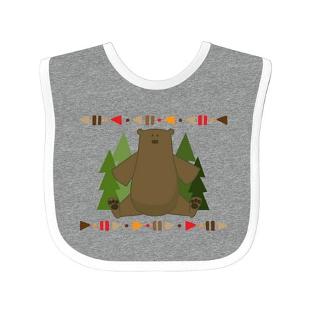 Inktastic Tribal Bear Woodland Trees Gift Baby Boy or Baby Girl Bib