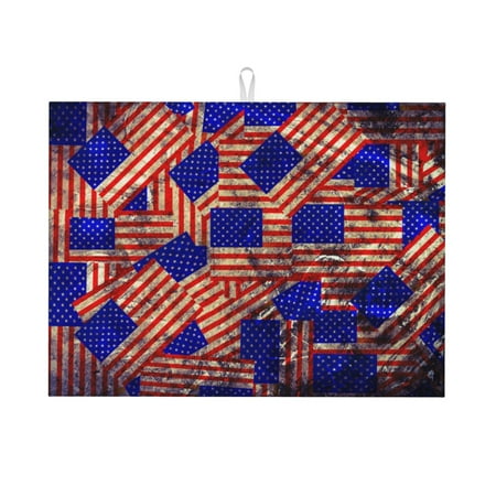 Sigee Vintage USA Flag for Dish Drying Mat for Kitchen Counter Premium Kitchen Drying Mat 18 x 24 Dish Drying Pad
Sigee Vintage USA Flag for Dish Drying Mat for Kitchen Counter Premium Kitchen Drying Mat 18 x 24 Dish Drying Pad