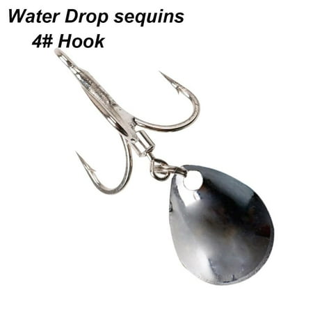 Seawater Tackle Sharp High Quality Lure Turn Ring Sequins Jigging Bait Fishing Hook with Sequin Carbon Steel WATER DROP SEQUINS - 4# HOOK
Seawater Tackle Sharp High Quality Lure Turn Ring Sequins Jigging Bait Fishing Hook with Sequin Carbon Steel WATER DROP SEQUINS - 4# HOOK