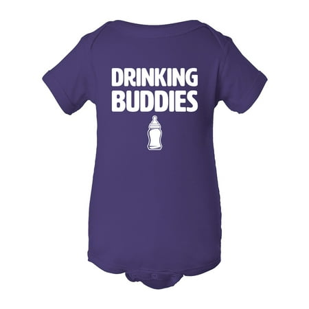 Drinking Buddies-Baby Bottle funny bodysuit for boys