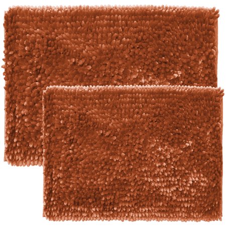 2 Piece Butter Chenille Bathroom Rug Set