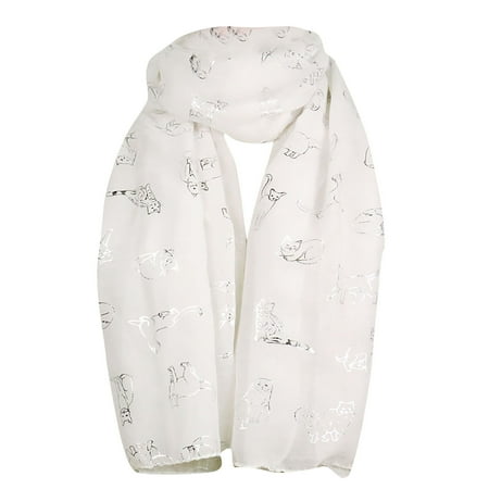 Dadaria Shawl for Women Fashion Cat Foil Printed Scarf Wrap Silk Shawl Travel Scarves White One Size Women
Dadaria Shawl for Women Fashion Cat Foil Printed Scarf Wrap Silk Shawl Travel Scarves White One Size Women