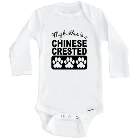 My Brother Is A Chinese Crested One Piece Baby Bodysuit One Piece Baby Bodysuit (Long Sleeve) 3-6 Months White
My Brother Is A Chinese Crested One Piece Baby Bodysuit One Piece Baby Bodysuit (Long Sleeve) 3-6 Months White