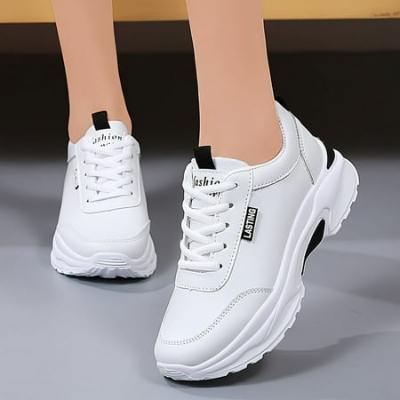 SHZHLAIFUZB Versatile Low-top Sporty Women‘s Comfy Platform Shock Absorption Solid Color Lace Up Casual Sneakers for All-day Comfort and Style
SHZHLAIFUZB Versatile Low-top Sporty Women‘s Comfy Platform Shock Absorption Solid Color Lace Up Casual Sneakers for All-day Comfort and Style
