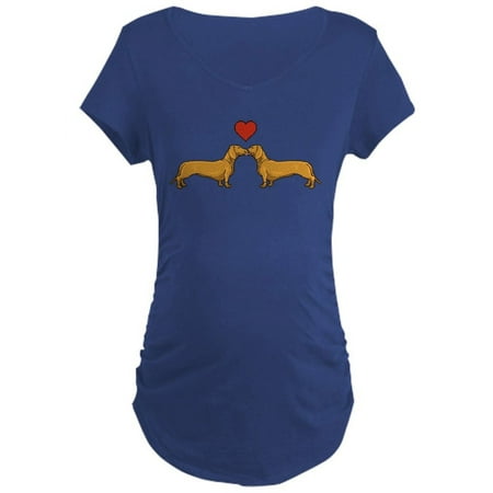 CafePress - Loveable Dachshunds - Maternity Dark T-Shirt