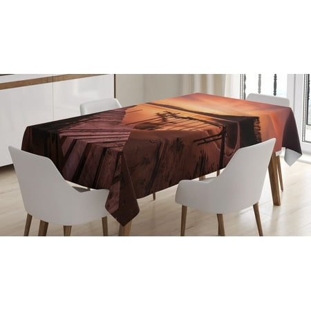 Scenery House Decor Tablecloth Old Rustic Pier on Beach and Romantic Tranquil Sky Pure Twilight Concept Rectangular Table Cover for Dining Room Kitchen 52 X 70 Inches Orange by Ambesonne
Scenery House Decor Tablecloth Old Rustic Pier on Beach and Romantic Tranquil Sky Pure Twilight Concept Rectangular Table Cover for Dining Room Kitchen 52 X 70 Inches Orange by Ambesonne
