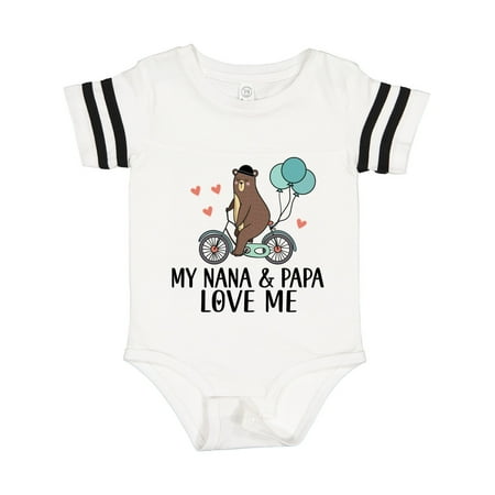 Inktastic My Nana Papa Love Me Grandchild Gift Baby Boy Bodysuit