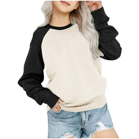Virmaxy Toddler Girls Boys Fashion Sweatshirt Kids Color Block Long Sleeve Padded Raglan Blouse Crew Pullover Tops with Robbie Cuffs Fall Winter Trendy Versatile Warm Sweatshirt Black 4T
Virmaxy Toddler Girls Boys Fashion Sweatshirt Kids Color Block Long Sleeve Padded Raglan Blouse Crew Pullover Tops with Robbie Cuffs Fall Winter Trendy Versatile Warm Sweatshirt Black 4T