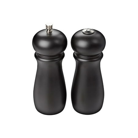 Salt & Pepper Grinder Set Wooden Black