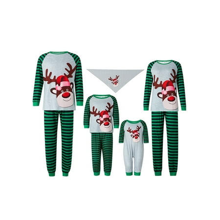 Suanret Family Matching Christmas Pajamas Cartoon Elk Print Tops + Striped Pants Clothing Set Sleepwear Homewear Green 5 Years
Suanret Family Matching Christmas Pajamas Cartoon Elk Print Tops + Striped Pants Clothing Set Sleepwear Homewear Green 5 Years