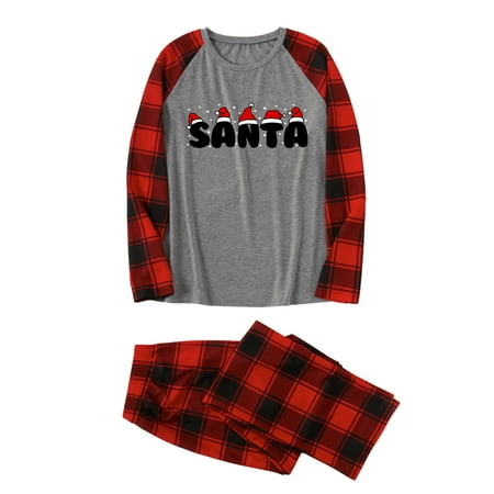 Matching Christmas Family Pajamas Sets for Women Men Kids Xmas Santa Claus Print Pjs Plaid Long Sleeve Tops and Pants Holiday Sleepwear Merry Christmas Pjs Clothes Set Clearance Gray Women L 
Matching Christmas Family Pajamas Sets for Women Men Kids Xmas Santa Claus Print Pjs Plaid Long Sleeve Tops and Pants Holiday Sleepwear Merry Christmas Pjs Clothes Set Clearance Gray Women L