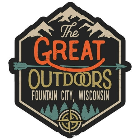Fountain City Wisconsin The Great Outdoors Design 4-Inch Fridge Magnet