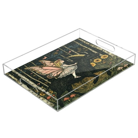 WOBOGO Butterfly Wizard Acrylic Serving Trays 15.7x11.8 Inch Spill Proof Clear Decorative Organizer with Handle
WOBOGO Butterfly Wizard Acrylic Serving Trays 15.7x11.8 Inch Spill Proof Clear Decorative Organizer with Handle
