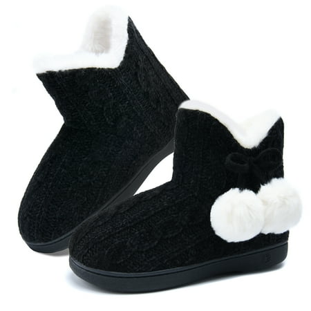 DL Womens-Warm-House-Bootie-Slippers Fluffy Cute For Winter
