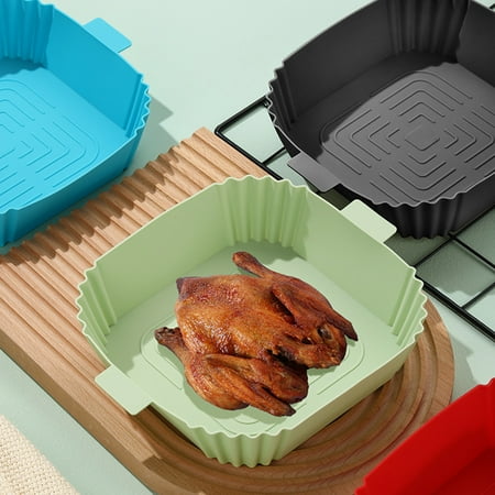 Chicmine Air Fryers Baking Tray Waterproof Oil-proof Reusable Non-stick High Temperature Resistant Replacement Dual Handles Air Fryers Oven Basket Mat Silicone Pot Grill Pan Accessories
Chicmine Air Fryers Baking Tray Waterproof Oil-proof Reusable Non-stick High Temperature Resistant Replacement Dual Handles Air Fryers Oven Basket Mat Silicone Pot Grill Pan Accessories