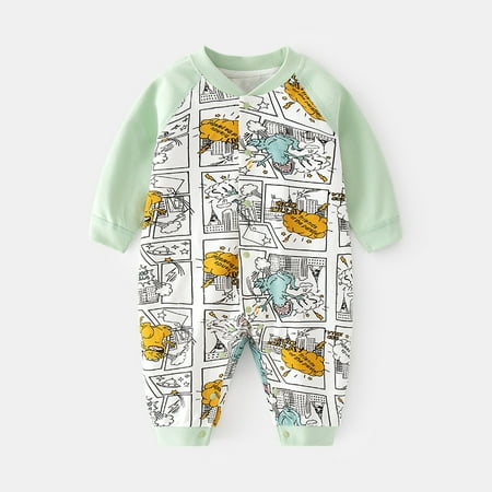 Breampot Baby Long Sleeve Jumpsuit Newborn Boneless Cotton Ha Coat Printed Climbing Clothes For Boys And Girls Green
Breampot Baby Long Sleeve Jumpsuit Newborn Boneless Cotton Ha Coat Printed Climbing Clothes For Boys And Girls Green