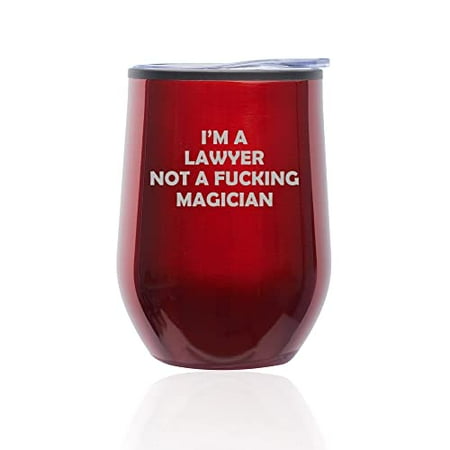 Stemless Wine Tumbler Coffee Travel Mug Glass with Lid I m A Lawyer Not A Magician Funny Law School Student Lawyer Paralegal (Red)
Stemless Wine Tumbler Coffee Travel Mug Glass with Lid I m A Lawyer Not A Magician Funny Law School Student Lawyer Paralegal (Red)