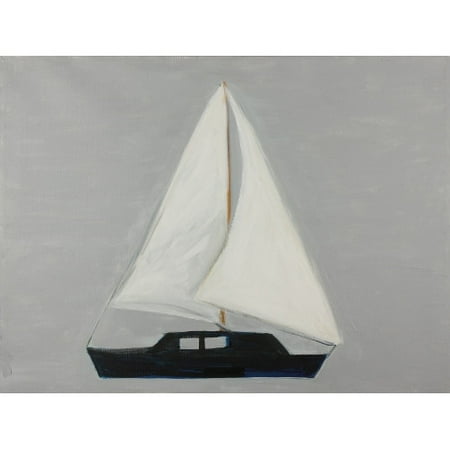 Judith Raye Paintings LLC 'Sailboat' by Judith Raye Painting Print on Wrapped Canvas