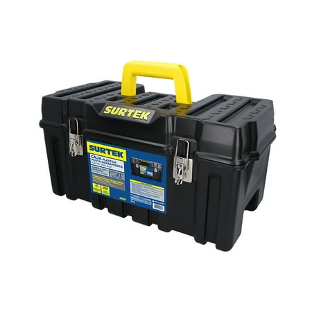 21 Plastic Tool Box with metal latches Surtek.
