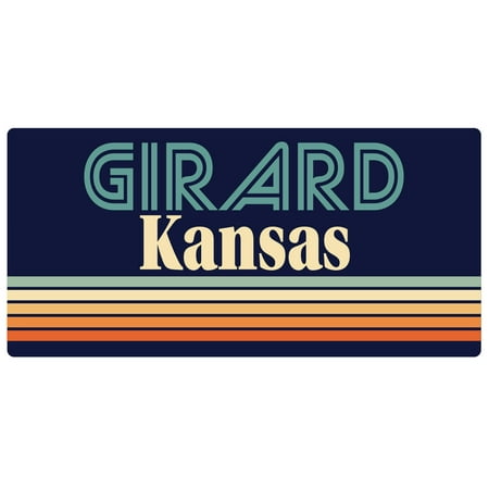 Girard Kansas 5 x 2.5-Inch Fridge Magnet Retro Design