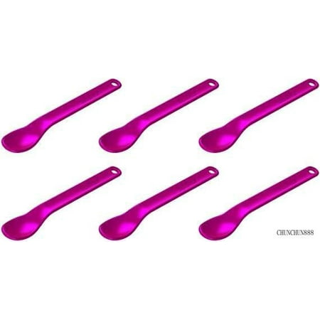 smooth maroon spoons (smooth maroon spoon (6pk))