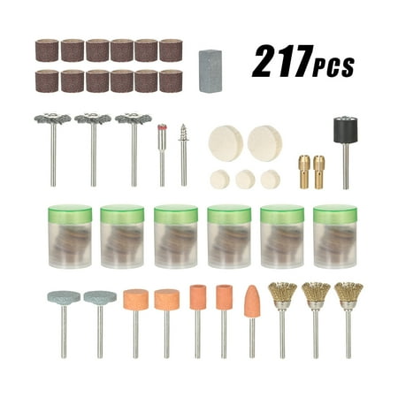 moobody 217pcs 1/8 Shank Rotary Tool Accessories Set Sanding Grinding Brushing Polishing Bits Accessory Kit with Storage Box for Grinder
moobody 217pcs 1/8 Shank Rotary Tool Accessories Set Sanding Grinding Brushing Polishing Bits Accessory Kit with Storage Box for Grinder