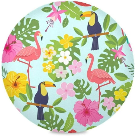 Bestwell 4 pieces Tropical Leaves and Flowers Round Placemats Table Mats for Kitchen Washable Non-Slip Place Mats Heat Resistant Place Mats for Kitchen Dining Table Decoration
Bestwell 4 pieces Tropical Leaves and Flowers Round Placemats Table Mats for Kitchen Washable Non-Slip Place Mats Heat Resistant Place Mats for Kitchen Dining Table Decoration