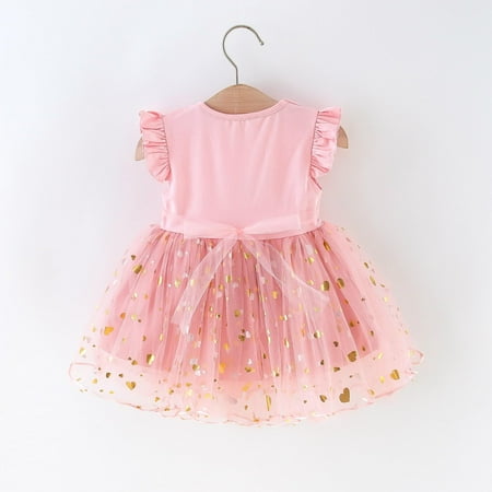 Aayomet Flower Girl Dresses Princess Dress Fly Sleeve Tulle Printed 6M-3Y Baby Girls Sequin Heart Girls Dresses Pink 18-24 Months
Aayomet Flower Girl Dresses Princess Dress Fly Sleeve Tulle Printed 6M-3Y Baby Girls Sequin Heart Girls Dresses Pink 18-24 Months