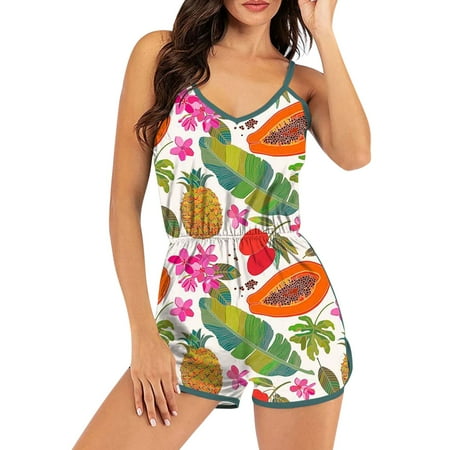 mveomtd Women Sleeveless Jumpsuits V Neck Print Spaghetti Strap Elastic Waist Jumpsuit Fashion Romper Playsuit Maternity Suits for Work Multicolor
mveomtd Women Sleeveless Jumpsuits V Neck Print Spaghetti Strap Elastic Waist Jumpsuit Fashion Romper Playsuit Maternity Suits for Work Multicolor