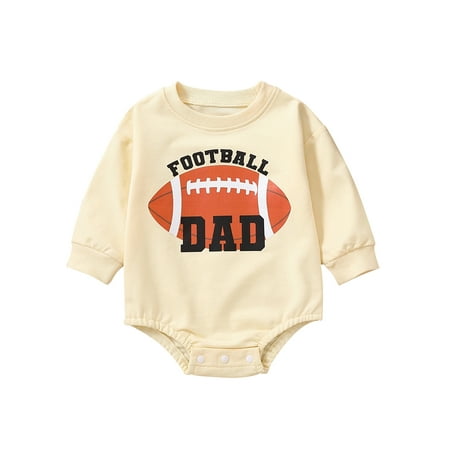 AMILIEe Infant Toddler Baby Boys Girls Fall Romper Long Sleeve Football Letter Print Bodysuit
AMILIEe Infant Toddler Baby Boys Girls Fall Romper Long Sleeve Football Letter Print Bodysuit