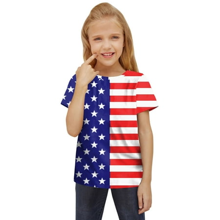Toddler Girl Boy Independence Day Short Sleeve Tops American Unisex T Shirt Size 120 Blue
Toddler Girl Boy Independence Day Short Sleeve Tops American Unisex T Shirt Size 120 Blue