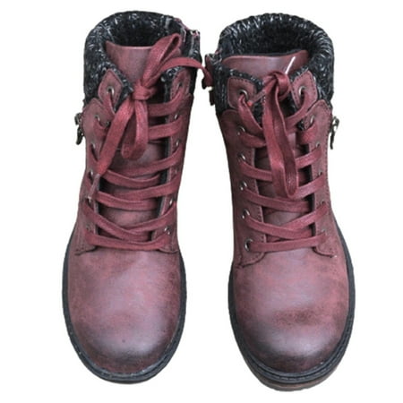 Women s Boots Lace Up Snow Ankle Boots Vintage Anti Slip Winter Outdoor Supply 38 Purple
Women s Boots Lace Up Snow Ankle Boots Vintage Anti Slip Winter Outdoor Supply 38 Purple