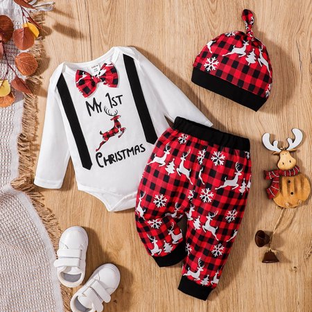 ZMHEGW Toddler Fall Outfits Boys Girls Long Sleeve Christmas Plaid Cartoon Deer Printed Romper Bodysuit Pants Hat Outfits Set
ZMHEGW Toddler Fall Outfits Boys Girls Long Sleeve Christmas Plaid Cartoon Deer Printed Romper Bodysuit Pants Hat Outfits Set