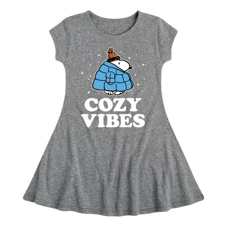 Peanuts - Cozy Vibes - Toddler And Youth Girls Fit And Flare Dress