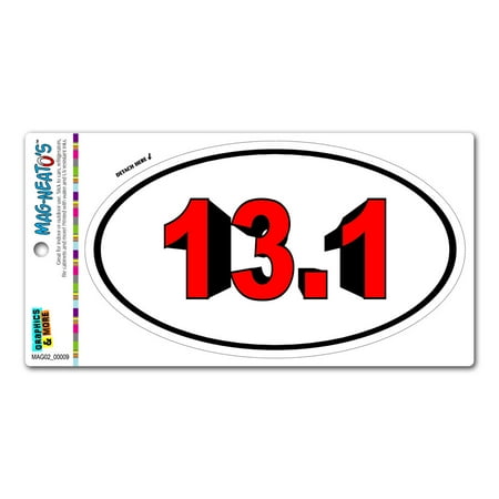 13.1 Bold Red - Runner Running Euro Oval MAG-NEATO S(TM) Car/Refrigerator Magnet