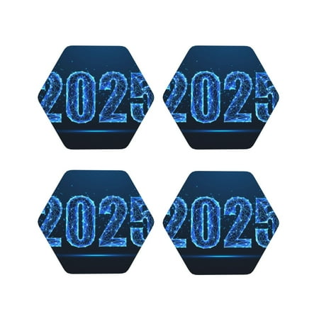 Lukts 2025 Happy New Year 5 Print Leather Drinks Coasters Set of 4 Suitable or Drinks Furniture Protection and Easy Clean up-Hexagon
Lukts 2025 Happy New Year 5 Print Leather Drinks Coasters Set of 4 Suitable or Drinks Furniture Protection and Easy Clean up-Hexagon
