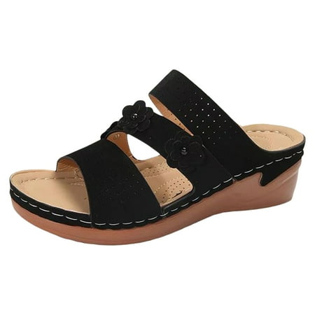 Xboschi Sandals for Women 2024 Sandals for Women Floral Sewing Thread Thick Soled Slippers For Women Solid Color Round Toe Wedge Lightweight Beach Sandals
Xboschi Sandals for Women 2024 Sandals for Women Floral Sewing Thread Thick Soled Slippers For Women Solid Color Round Toe Wedge Lightweight Beach Sandals
