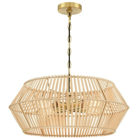 TRUE FINE 4 - Light Bohemian Bamboo Chandelier with Brass Canopy - 4-Light 22 W
TRUE FINE 4 - Light Bohemian Bamboo Chandelier with Brass Canopy - 4-Light 22 W