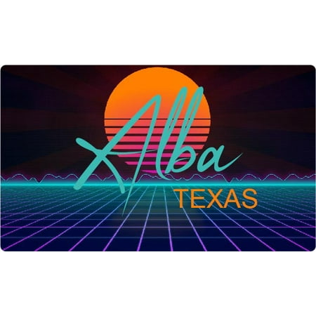 Alba Texas 4 X 2.25-Inch Fridge Magnet Retro Neon Design