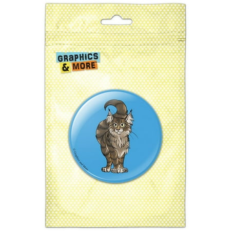 Maine Coon Cat Pet Refrigerator Button Magnet