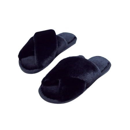 Woobling Women s Casual Fluffy Slides Plush Lining Winter Warm Breathable Flat Fuzzy Slippers Black 5.5-6
Woobling Women s Casual Fluffy Slides Plush Lining Winter Warm Breathable Flat Fuzzy Slippers Black 5.5-6