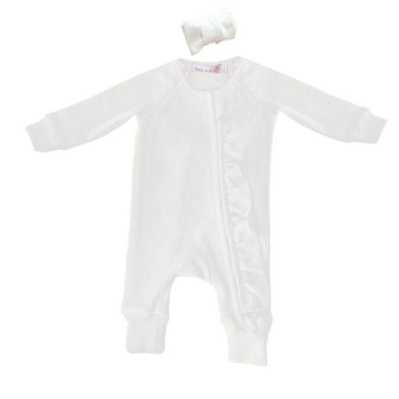 Coerni Toddler Baby Girl Clothing Ruffle Knit Romper Zipper Jumpsuit Fall Winter Outfit New Born Coming Home Clothes 
Coerni Toddler Baby Girl Clothing Ruffle Knit Romper Zipper Jumpsuit Fall Winter Outfit New Born Coming Home Clothes