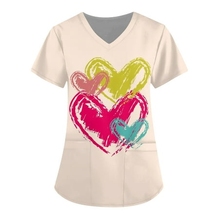 XHJUN Scrub Tops for Women Clearance Scrubs for Women Cute Animal Love Heart Floral Print Scrubs Tops Beige XL
XHJUN Scrub Tops for Women Clearance Scrubs for Women Cute Animal Love Heart Floral Print Scrubs Tops Beige XL