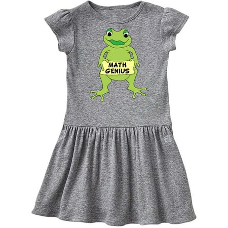 Inktastic Math Genius Frog Gift Toddler Girl Dress