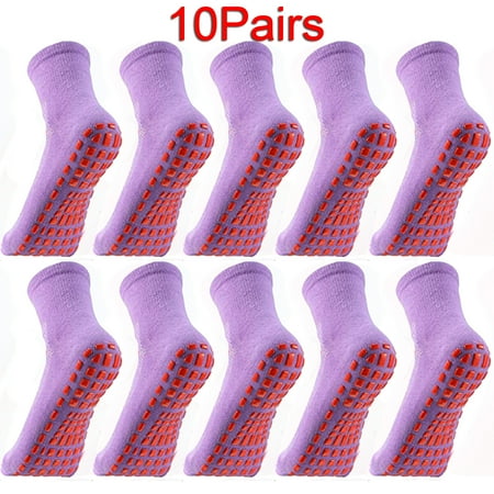 Cushioned Sole Socks for Men Women Pilates 10Pairs