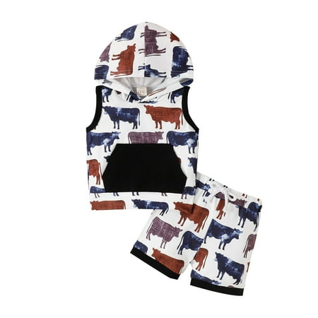 Toddler Boys Sleeveless Cartoon Cow Prints Hooded T Shirt Vest Tops Shorts Outfits
Toddler Boys Sleeveless Cartoon Cow Prints Hooded T Shirt Vest Tops Shorts Outfits