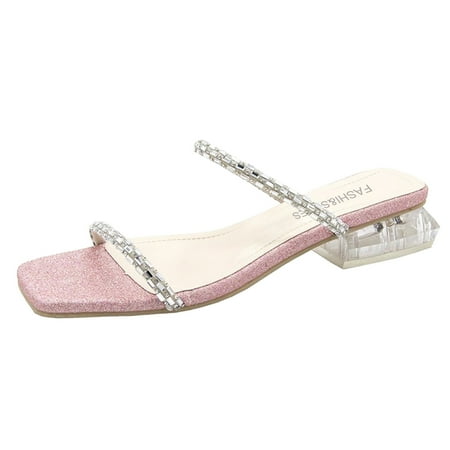 Solid Peep Shoes Women SlipOn Sandals Single Heels Color Casual Rhinestone Toe High Women s Sandals
Solid Peep Shoes Women SlipOn Sandals Single Heels Color Casual Rhinestone Toe High Women s Sandals
