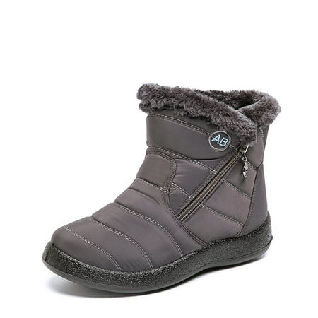 Women Winter Snow Boots Warm Fur Lined Ankle Short Boots with Zipper Outdoor Comfortable Non-Slip Waterproof Booties
Women Winter Snow Boots Warm Fur Lined Ankle Short Boots with Zipper Outdoor Comfortable Non-Slip Waterproof Booties