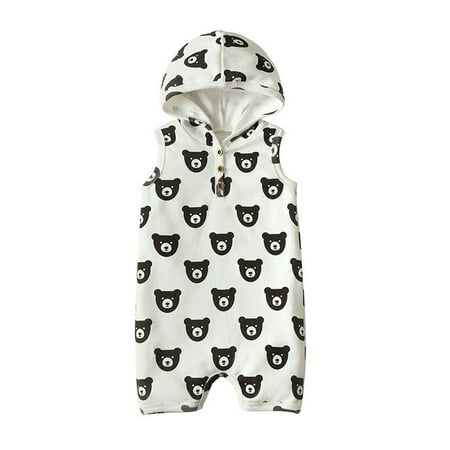Rovga Bodysuit For Boys Girls Boys Sleeveless Cartoon Animal Prints Romper Body Suits Hooded Jumpsuit
Rovga Bodysuit For Boys Girls Boys Sleeveless Cartoon Animal Prints Romper Body Suits Hooded Jumpsuit